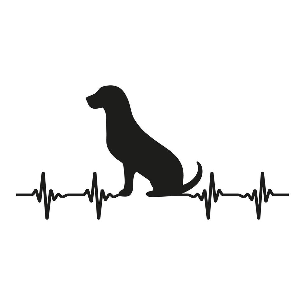 Veterinary symbol with a picture of dog vector