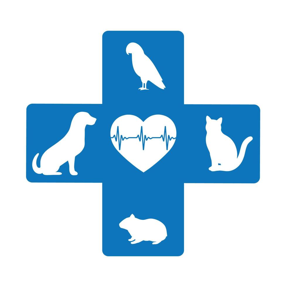 logotipo de la clínica veterinaria vector