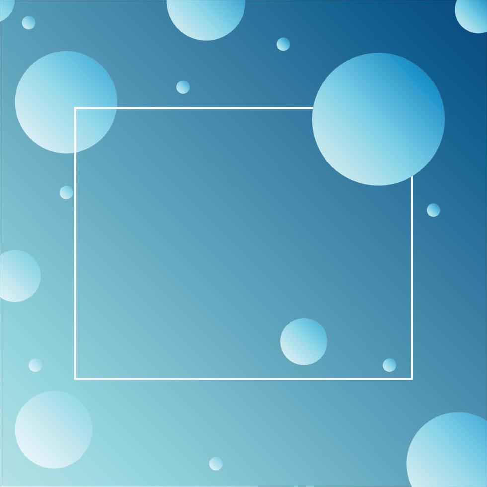 Abstract blue background with bubbles vector