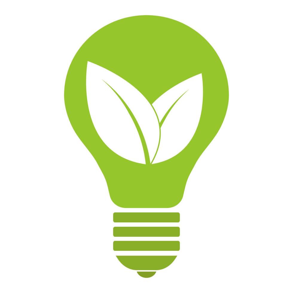 ilustración del logotipo de energía verde. vector