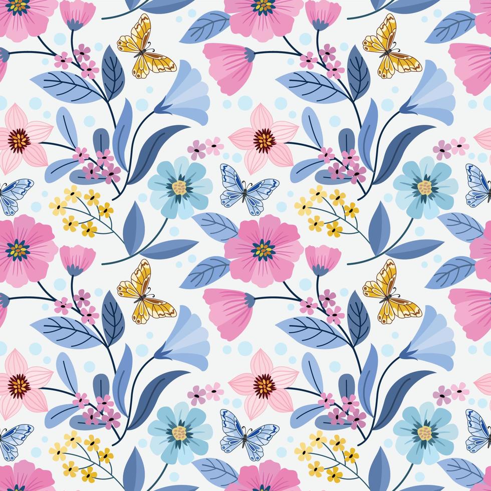 Colorful flowers seamless pattern. 8927209 Vector Art at Vecteezy