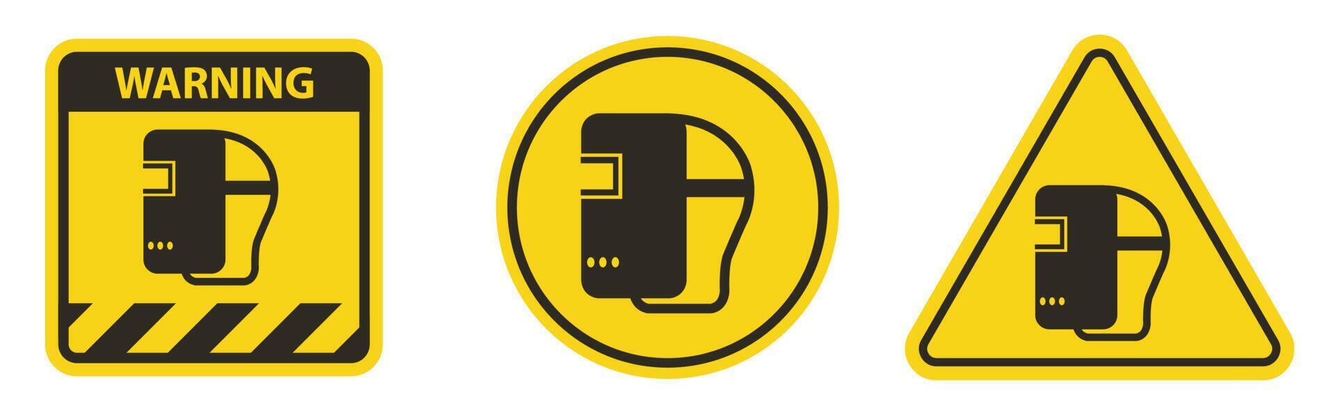 Symbol Wear Welding Helmet Isolate On White Background,Vector Illustration EPS.10 vector