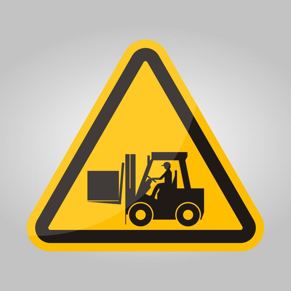 Forklift truck sign,Hazard warning forklift vector