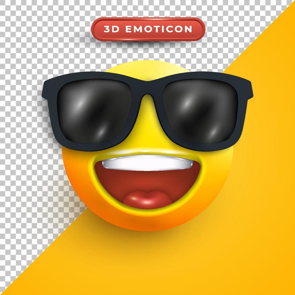 3d emoji with shocked expression vector