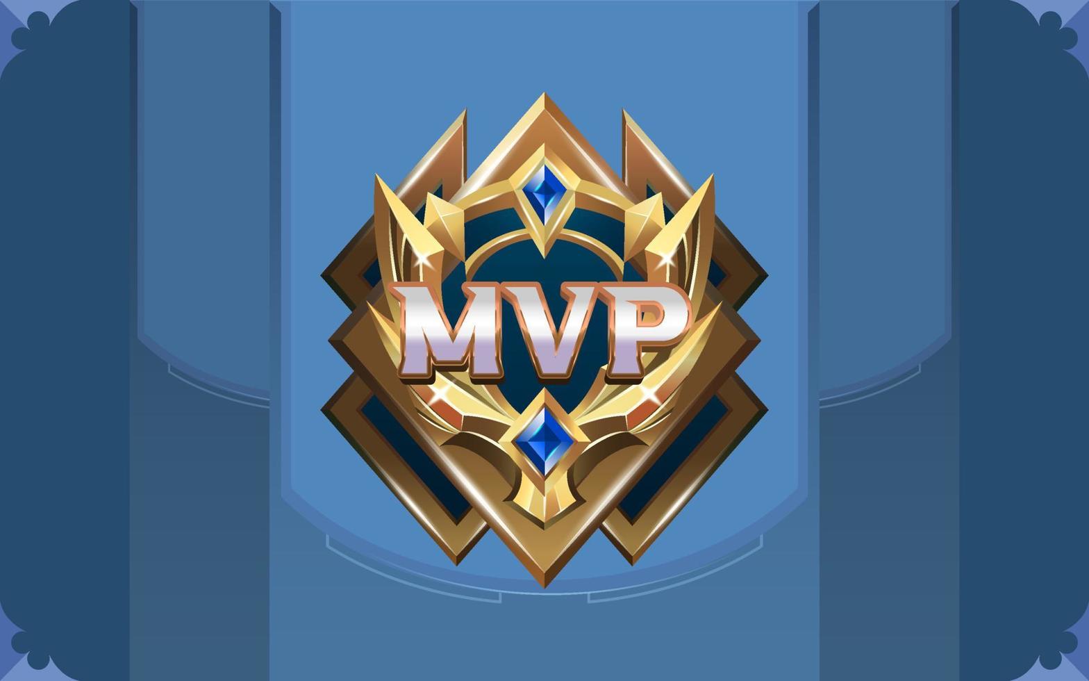 Most valuable Player Achievement Game Badge vector