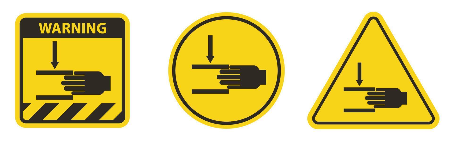 Hand Crush Force From Above Symbol Sign on White Background vector