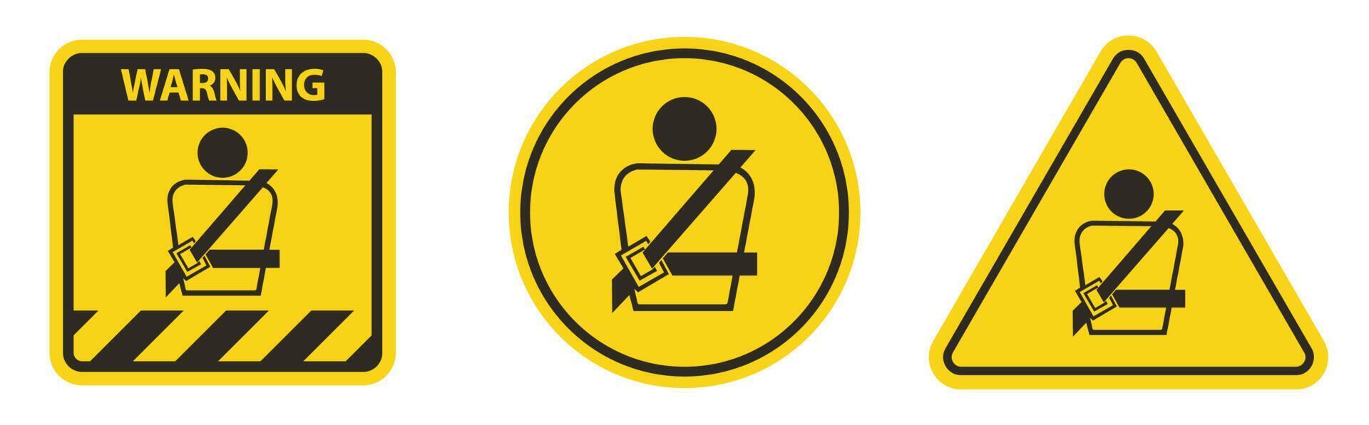 PPE Icon.Wearing a seat belt Symbol Sign Isolate On White Background,Vector Illustration EPS.10 vector