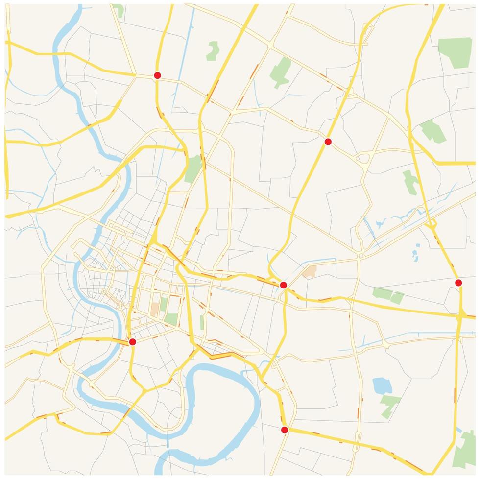 mapa de la ciudad para cualquier tipo de información gráfica digital y publicación impresa. vector