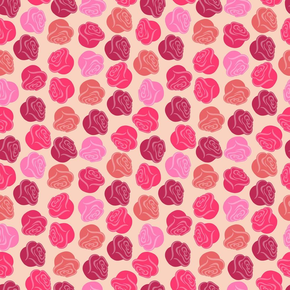 Sweet Background Rose Flowers Seamless Pattern for Fabric Textile Wallpaper. vector