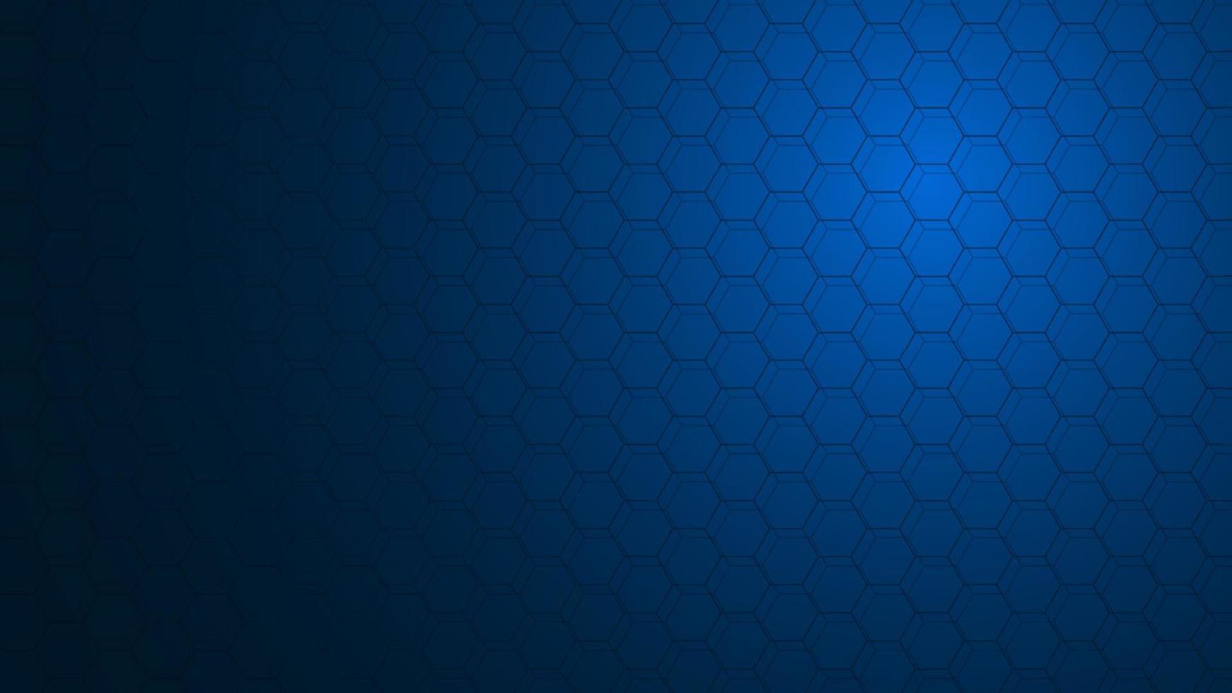 Blue gradient hexagon background vector