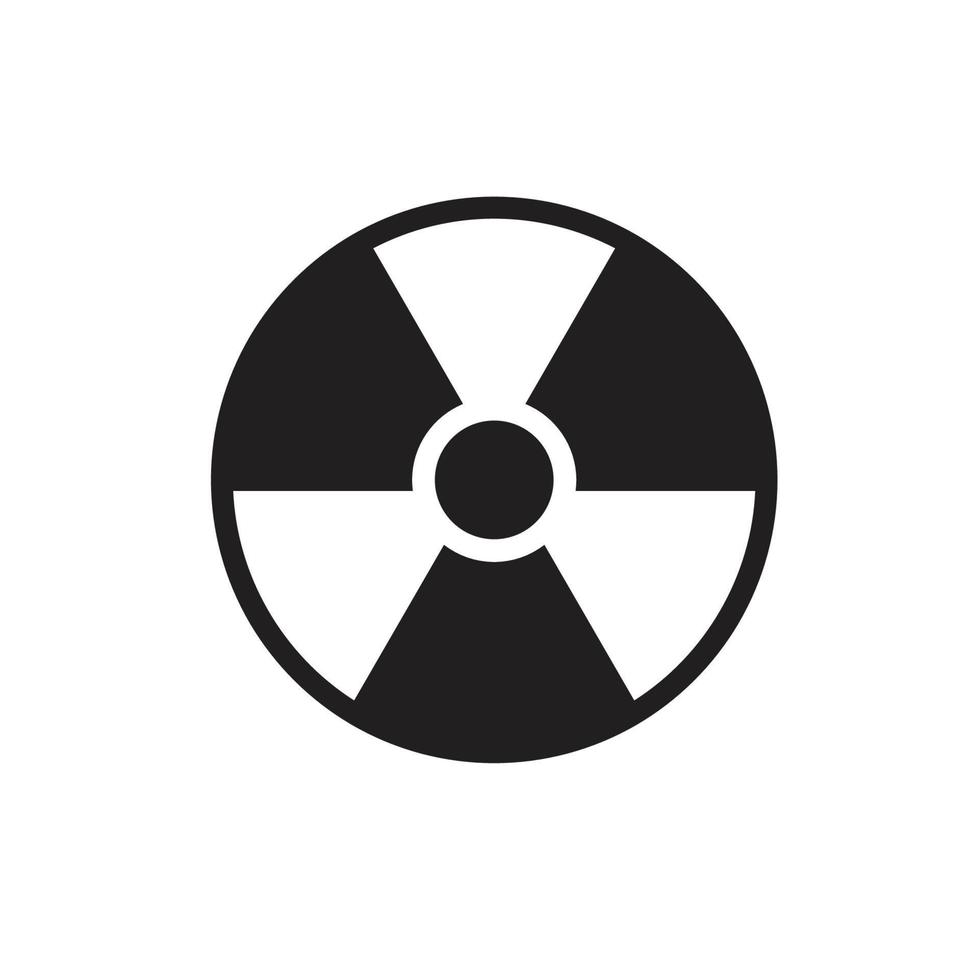 ilustración de plantilla de diseño de vector de icono radiactivo