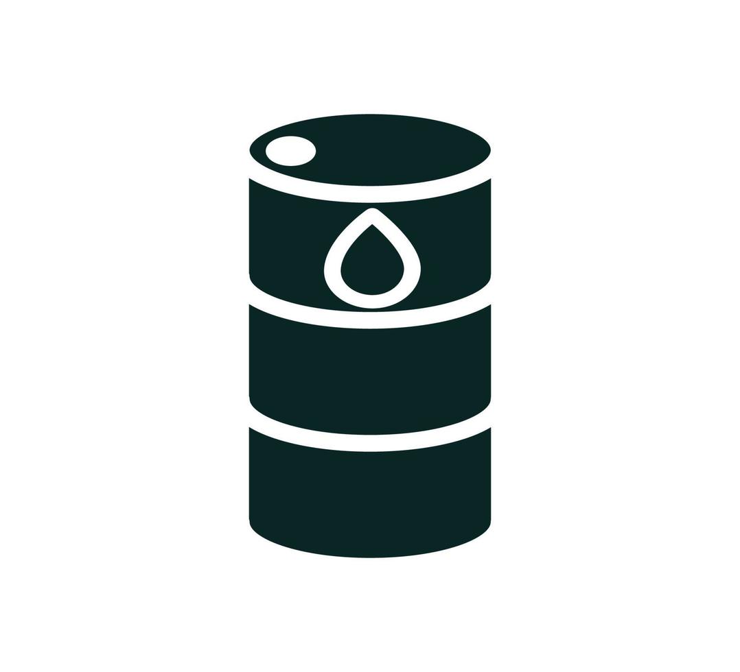 Oil barrel icon vector logo design template