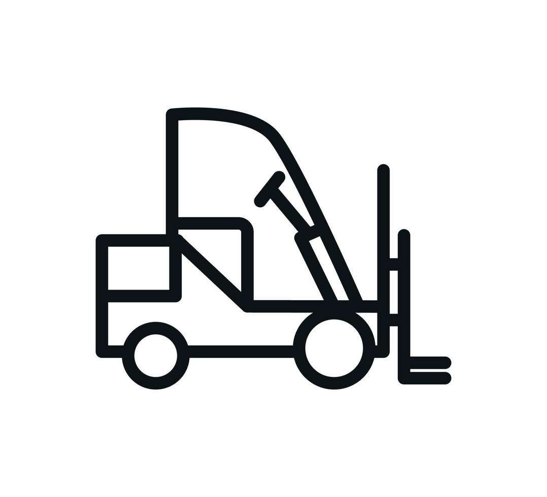 Forklift icon vector logo design template