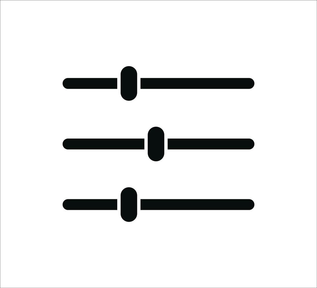 Mixer audio control icon flat style vector