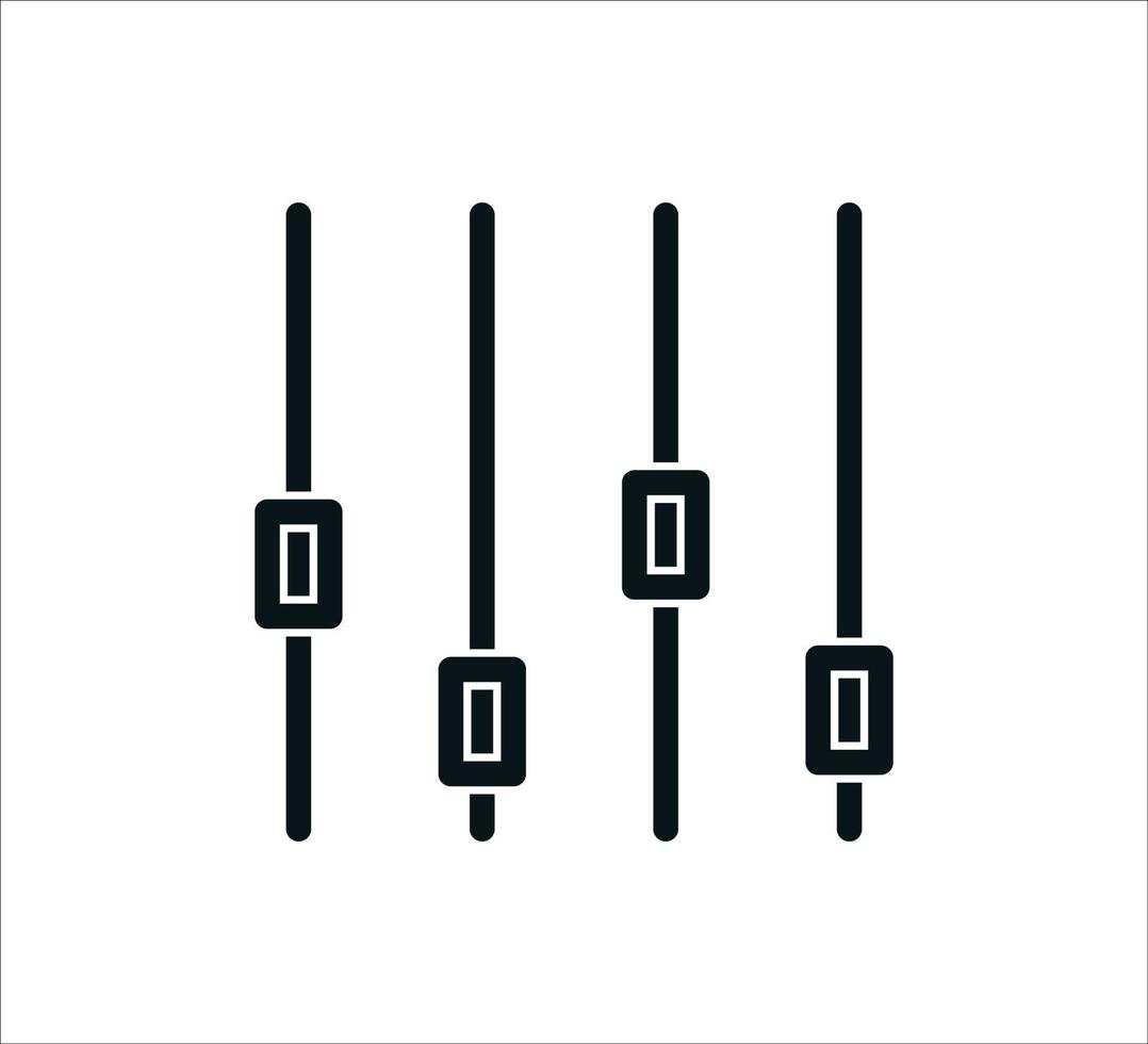 Mixer audio control icon flat style vector