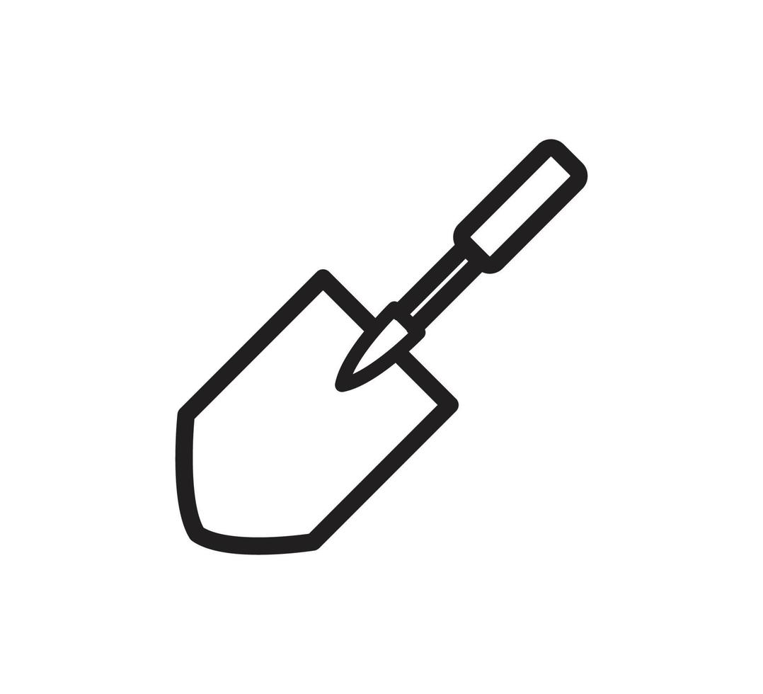 Shovel icon vector flat style