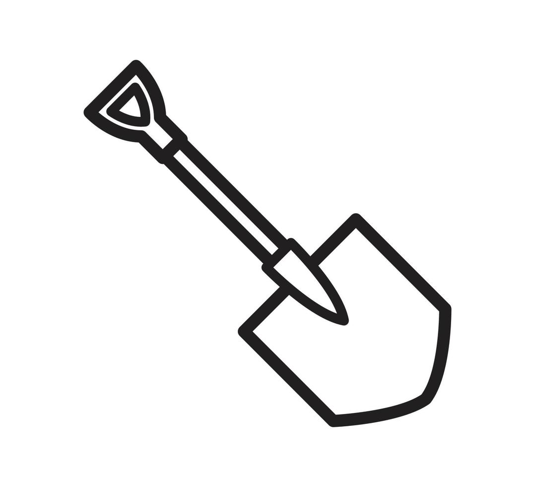 Shovel icon vector flat style