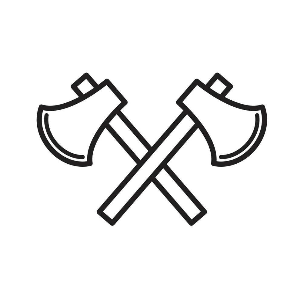 Axe icon vector logo design template