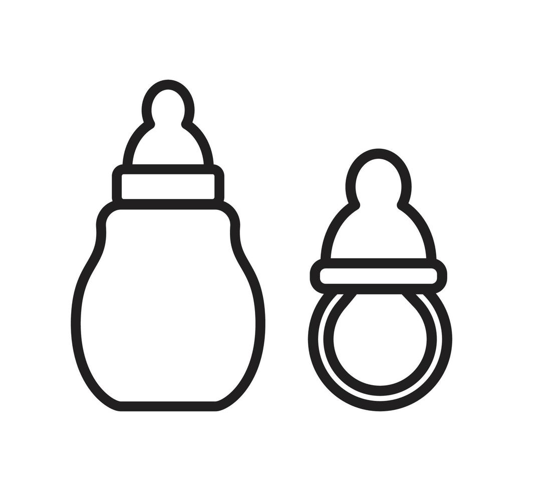 Baby bottle icon vector logo design template