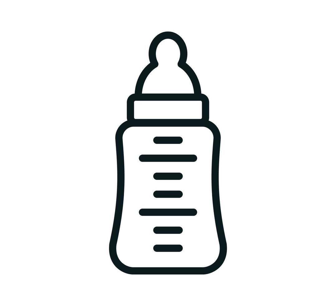 Baby bottle icon vector logo design template