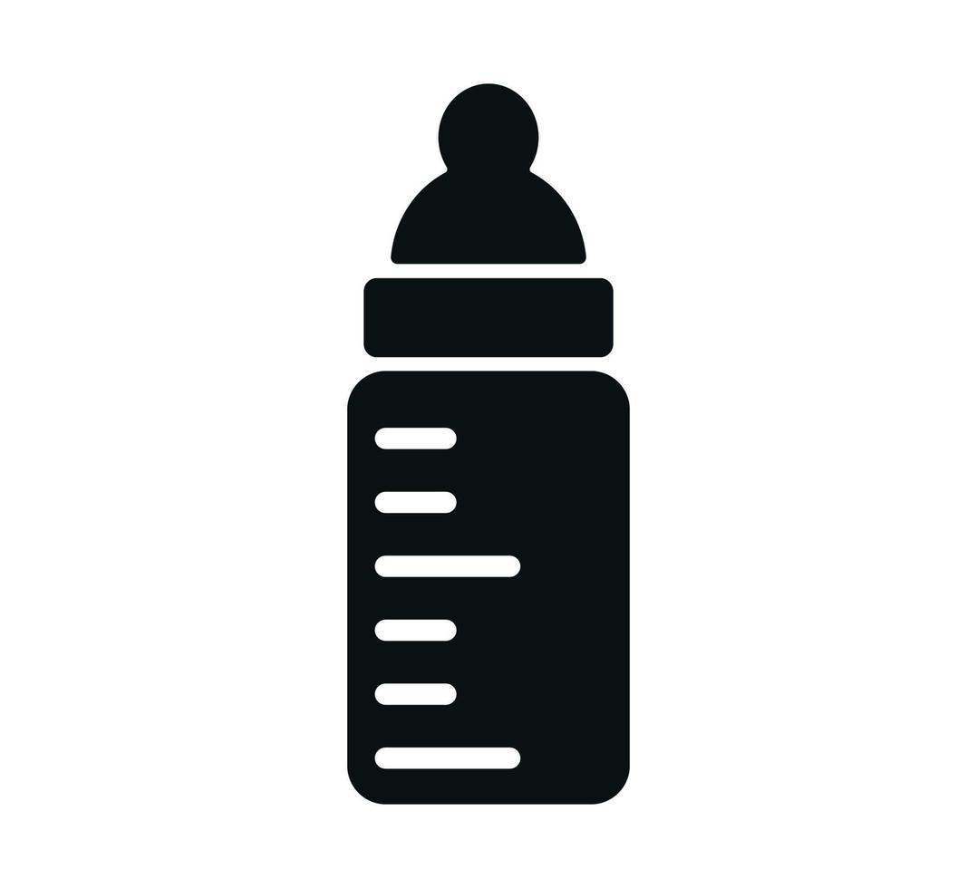 Baby bottle icon flat style design illustration vector