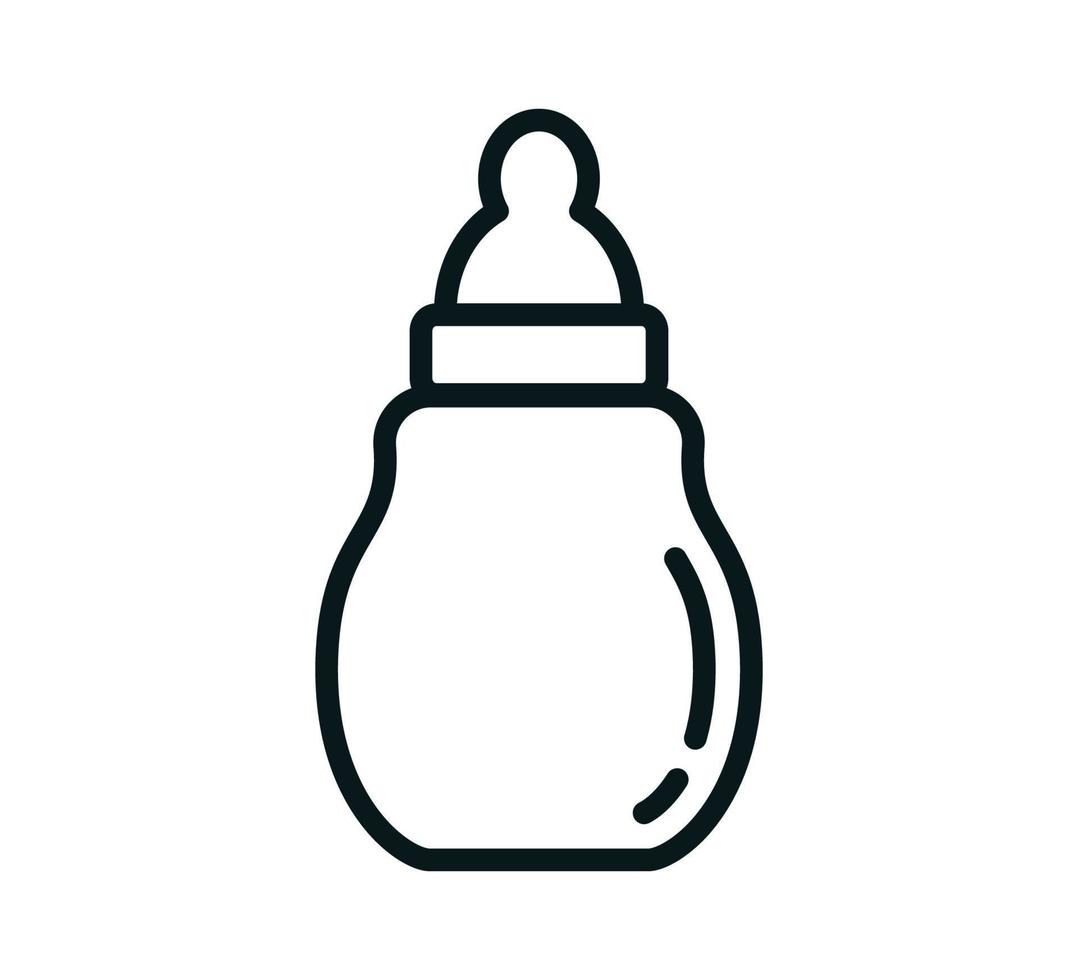 Baby bottle icon vector logo design template