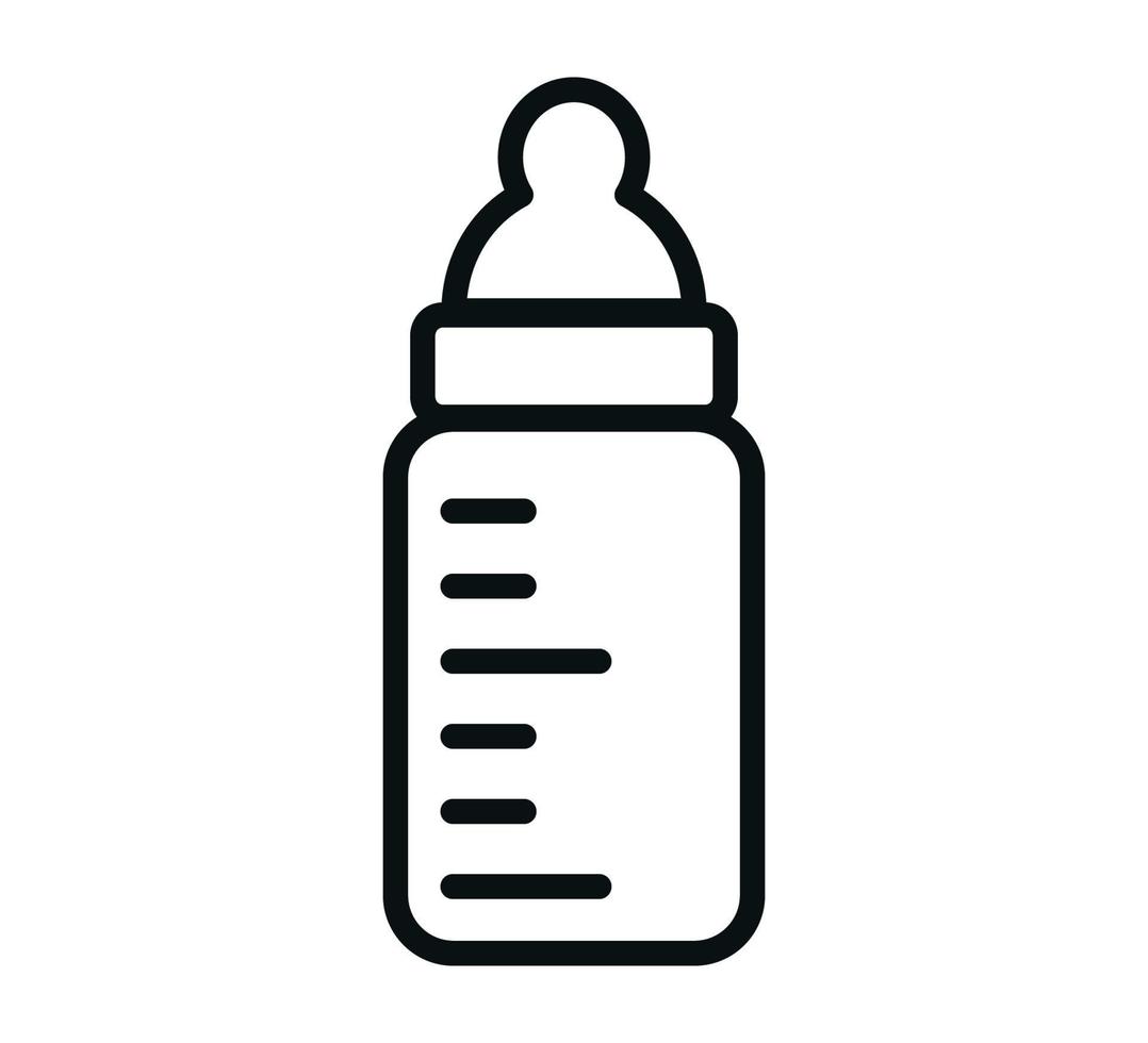 Baby bottle icon vector logo design template