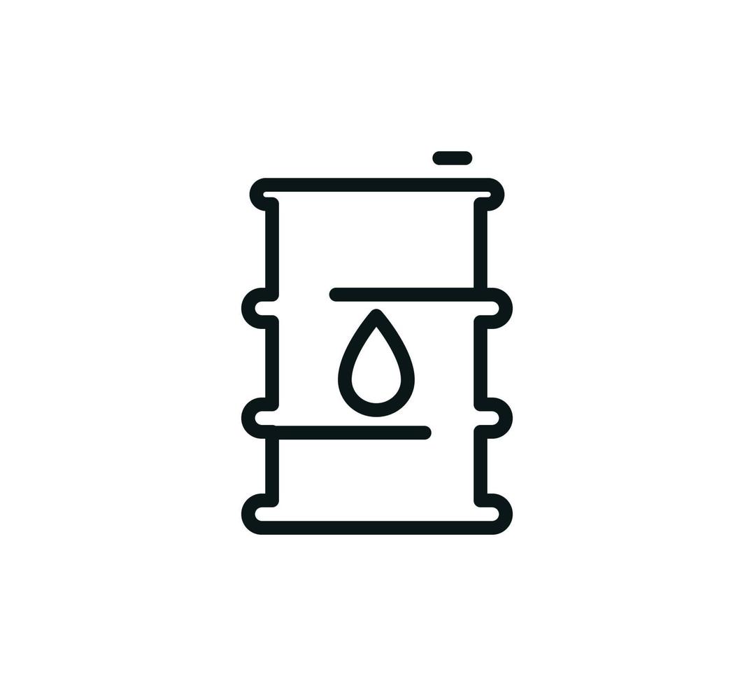 Oil barrel icon vector logo design template