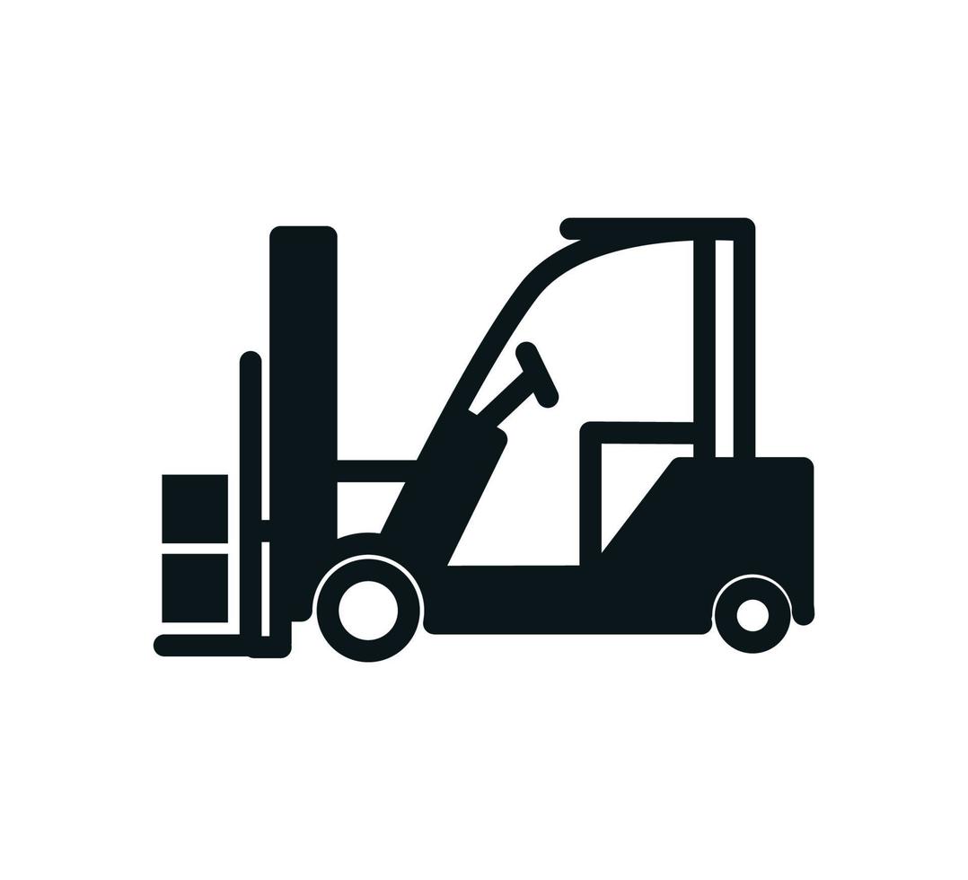 Forklift icon vector logo design illustration
