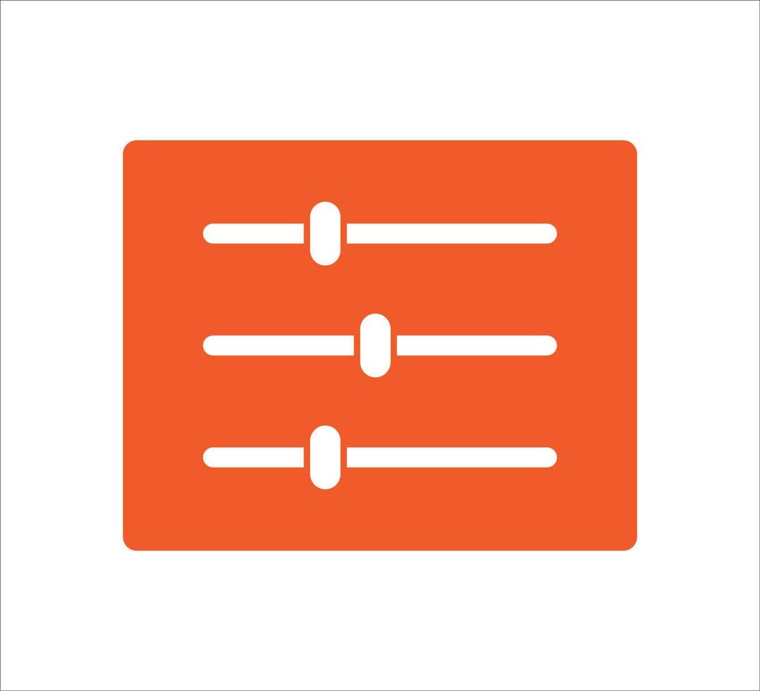 Mixer audio control icon flat style vector
