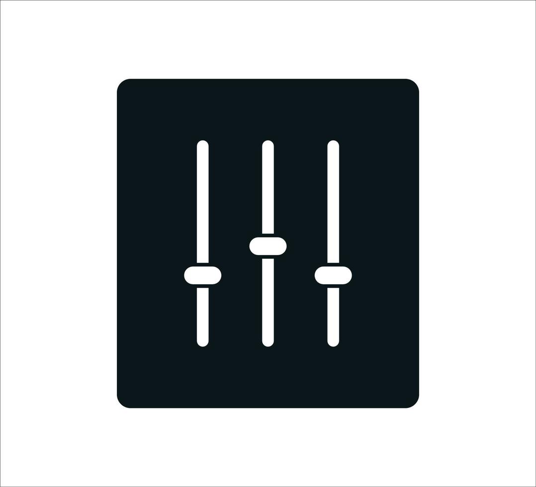 Mixer equalizer audio flat style trendy vector