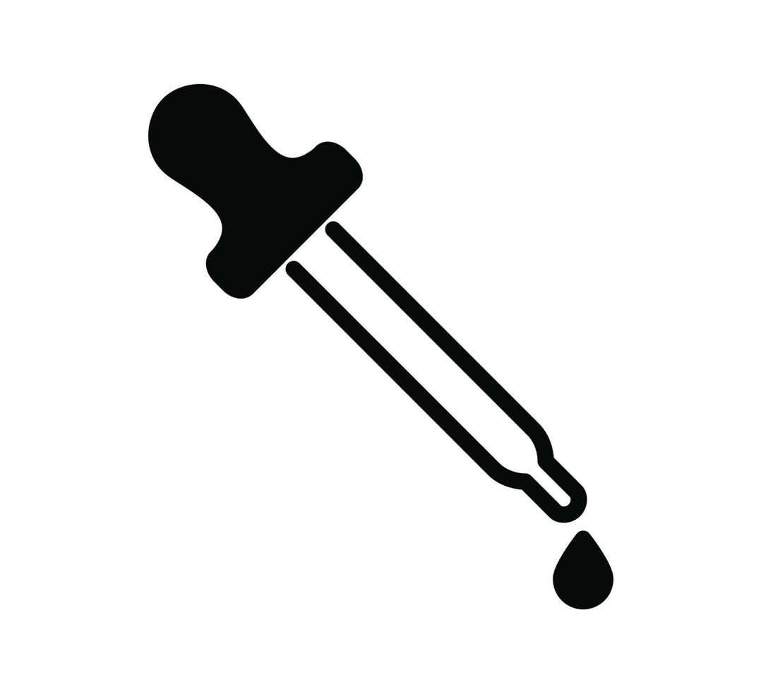 Dropper laboratory icon vector flat style