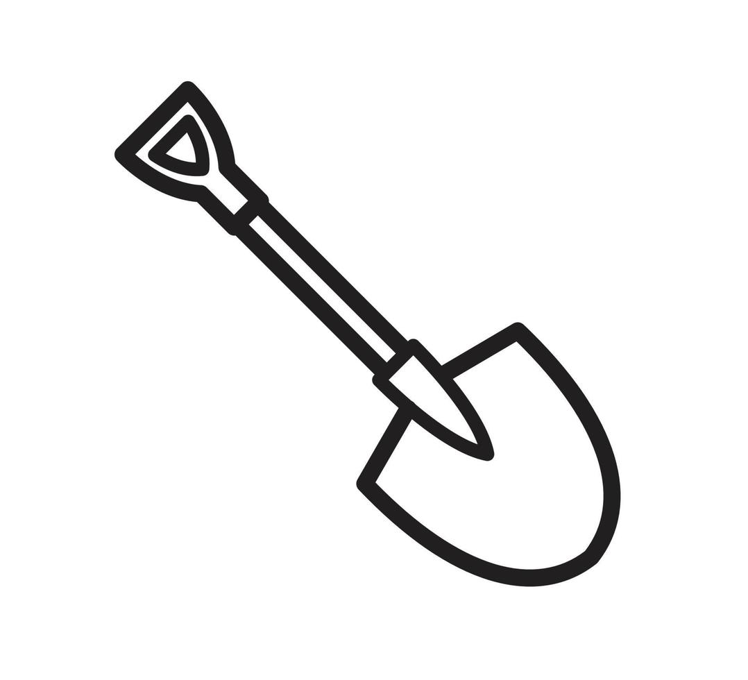 Shovel flat style icon vector