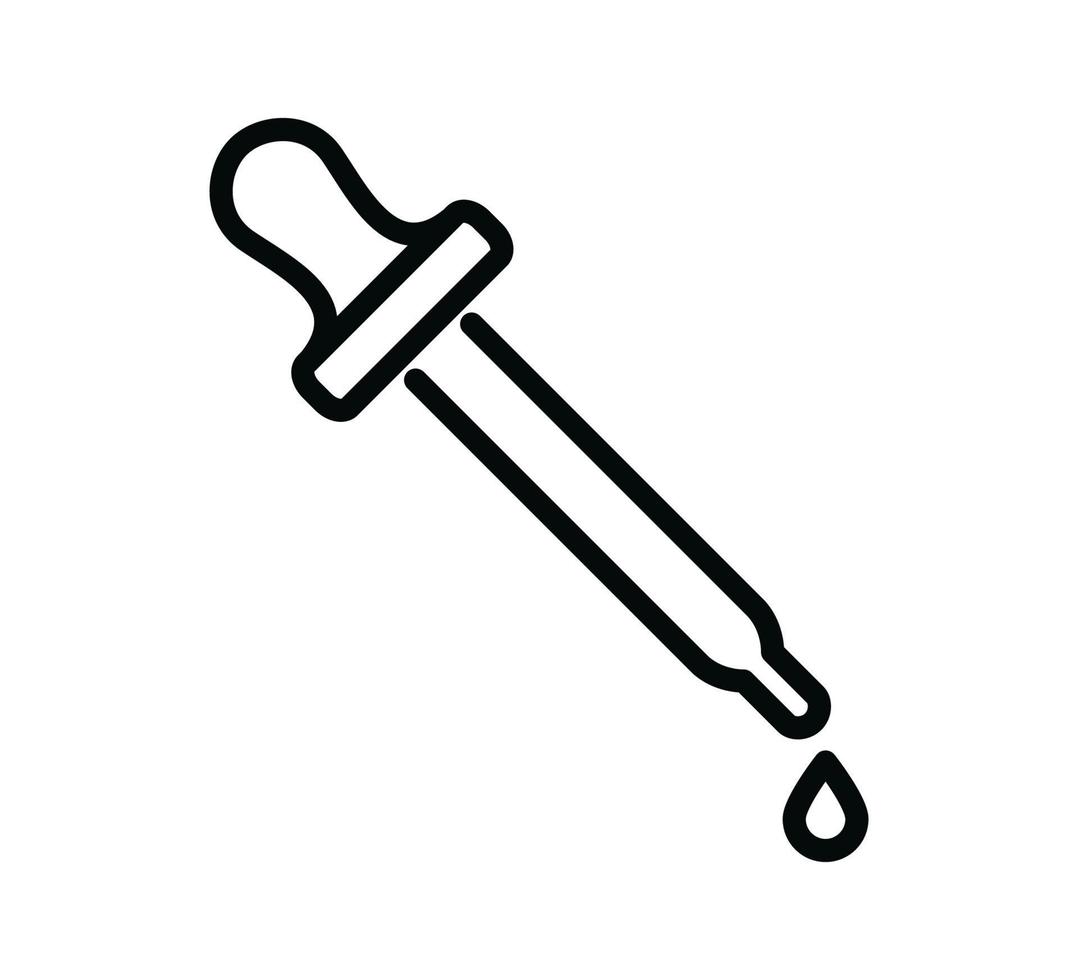 Dropper laboratory icon vector flat style