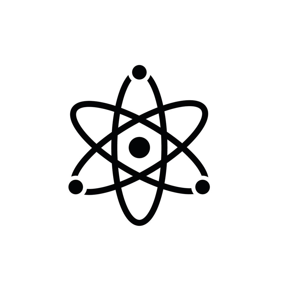 Atom icon vector flat style illustration
