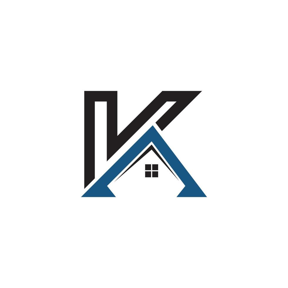 Letter K vector logo design real estate design.