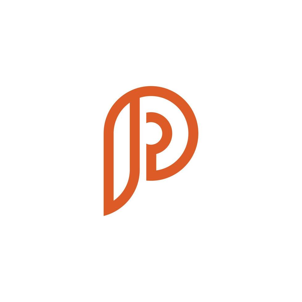 vector de plantilla de diseño de logotipo de letra p o pp