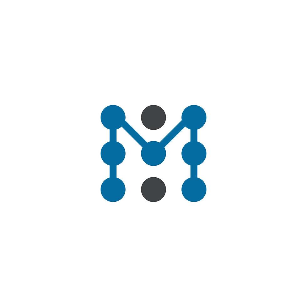 M or MM initial letter logo design vector. vector