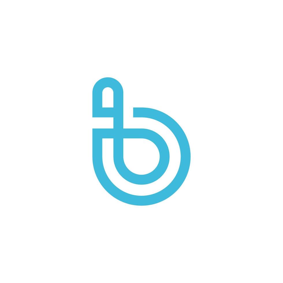concepto de diseño de logotipo de letra inicial b o bb vector