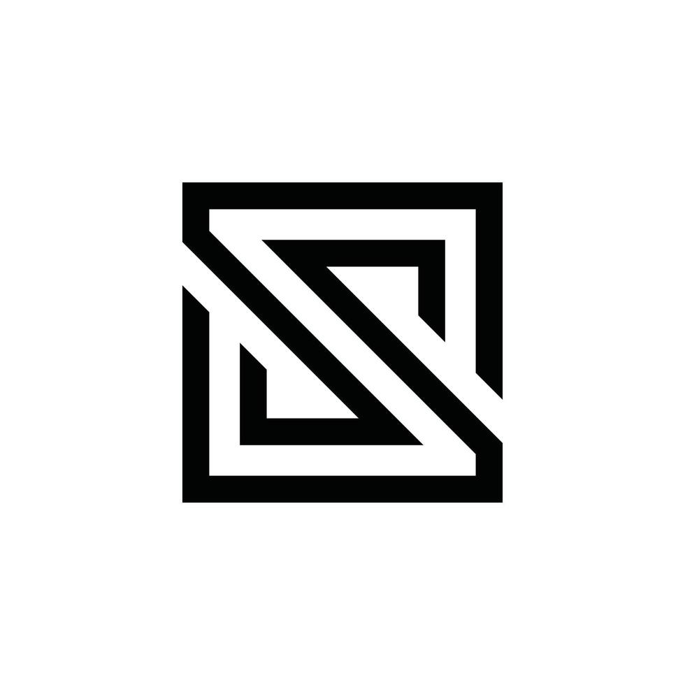 SS or S initial letter logo design vector