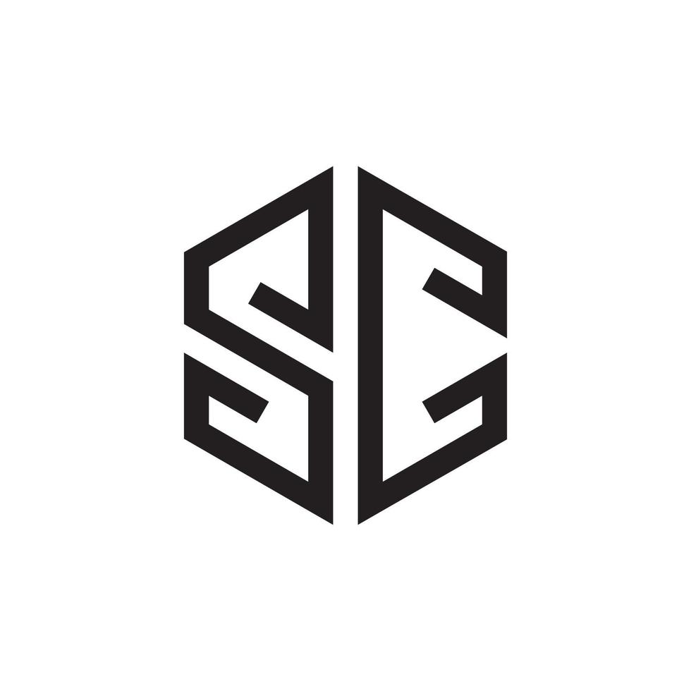 SC or CS initial letter logo design vector. vector