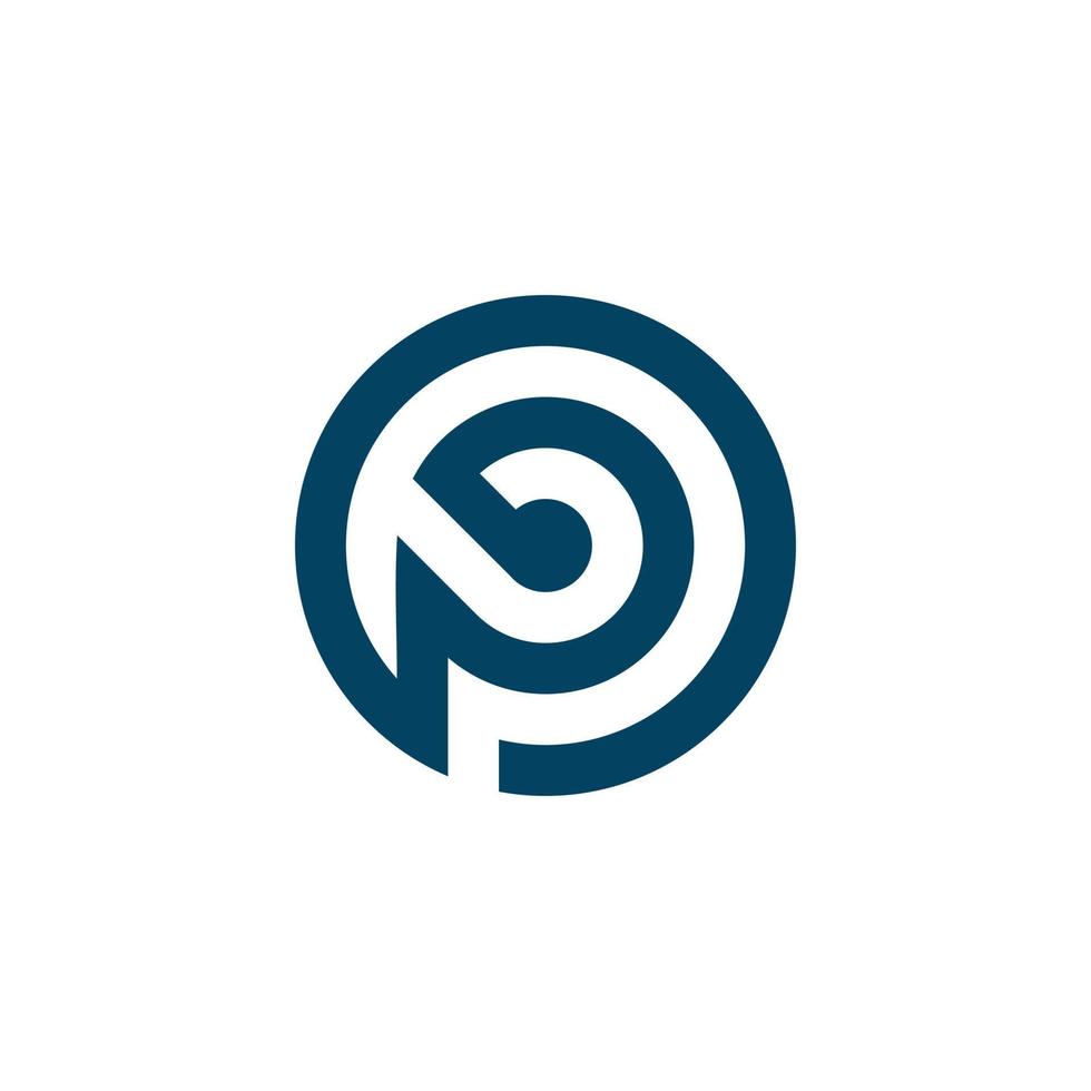 vector de plantilla de diseño de logotipo de letra p o pp