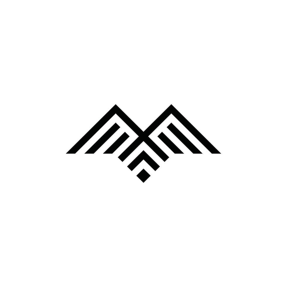 M or MM initial letter logo design vector. vector