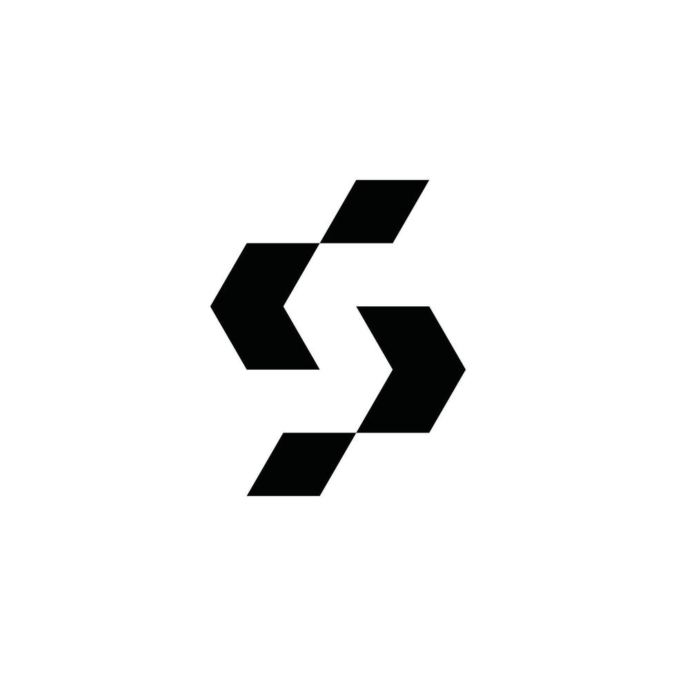 SS or S initial letter logo design vector