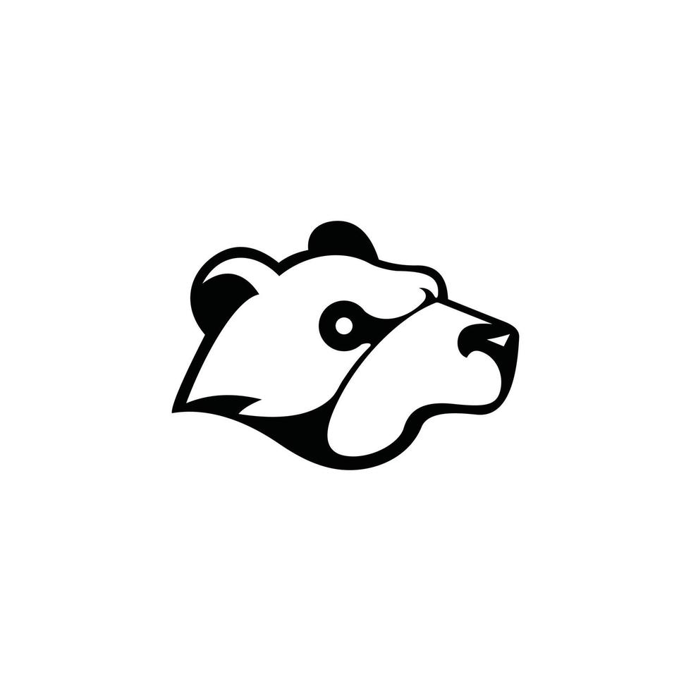 Bear head vector logo design concept.