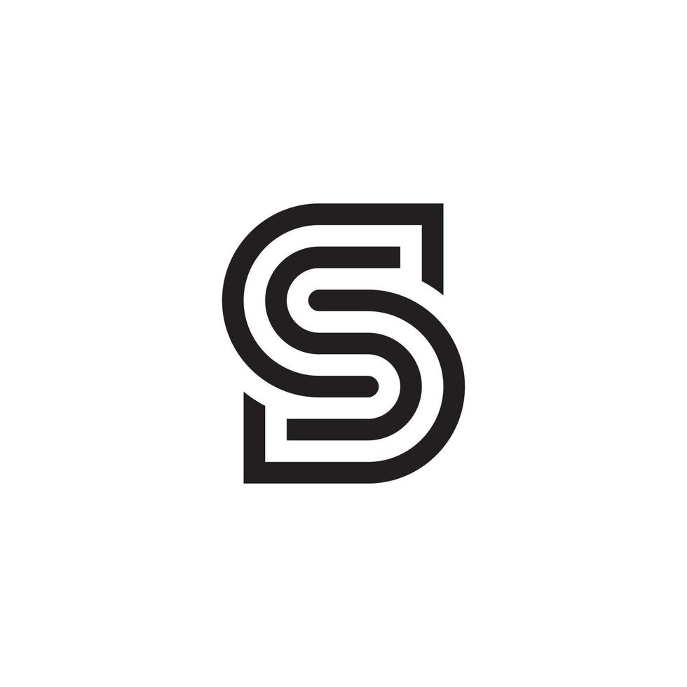 vector de diseño de logotipo de letra inicial s o ss.