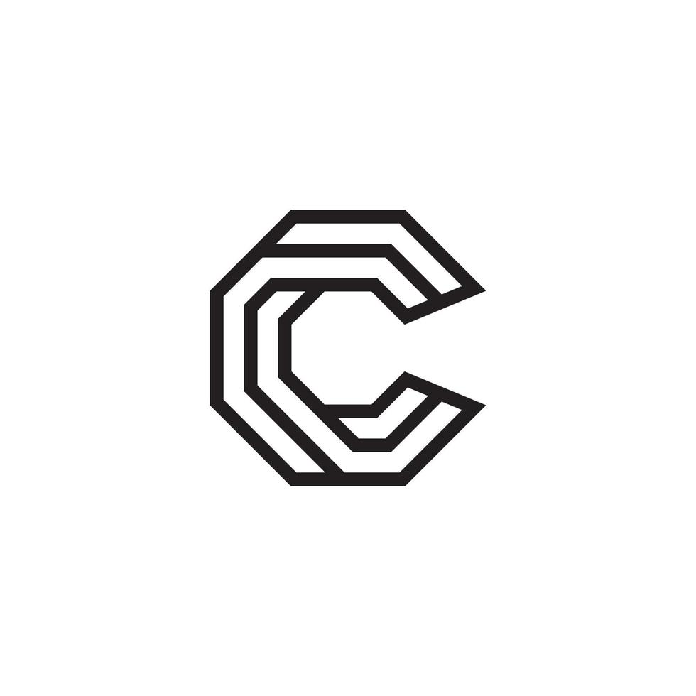 concepto de diseño de logotipo de vector de letra c inicial.