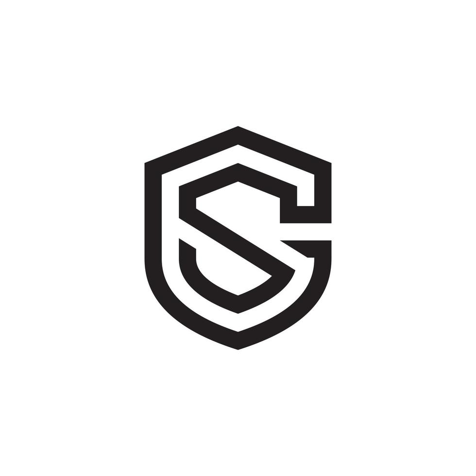 CS or SC initial letter logo design monogram. vector