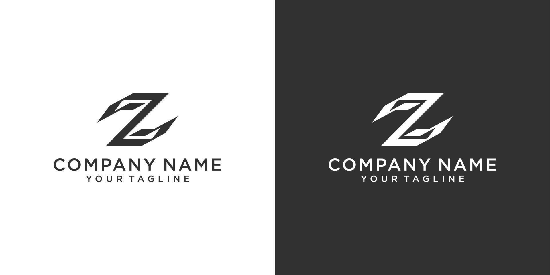 Letter Z or ZZ monogram logo design vector. vector