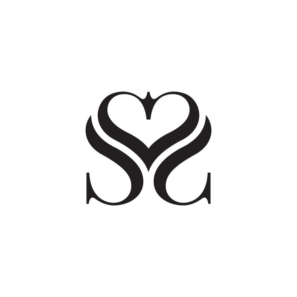 SS or S initial letter logo design vector. vector